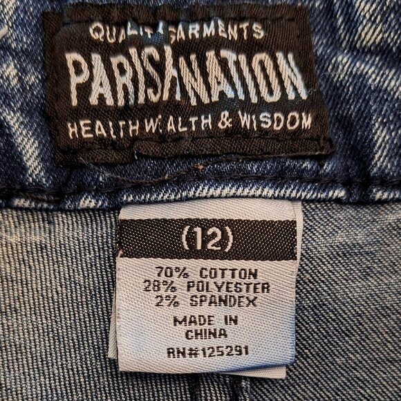 Parish Nation Girl’s Size 12 Patched Distressed Y2K Jeans - Picture 4 of 4